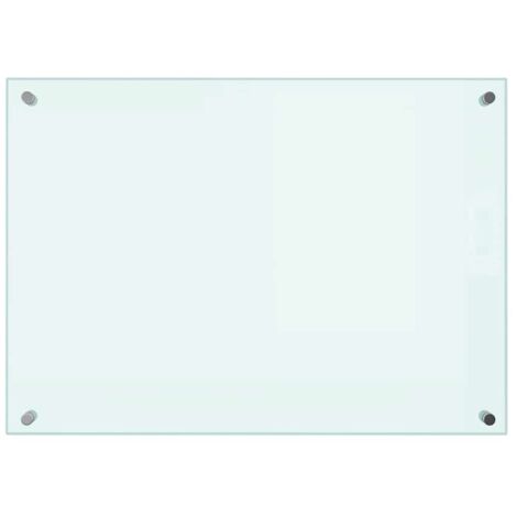 Protector salpicaduras cocina vidrio templado blanco 70x50 cm