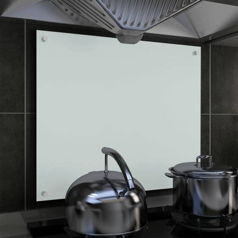 

Protector salpicaduras cocina vidrio templado blanco 70x60 cm