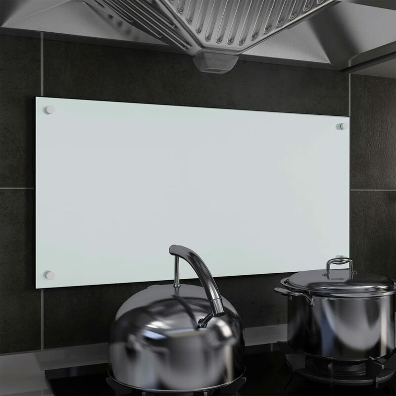 

Protector salpicaduras cocina vidrio templado blanco 80x40 cm