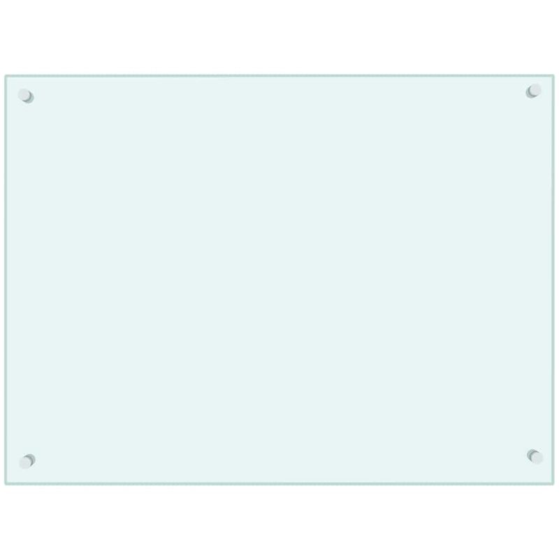 

Vidaxl - Protector salpicaduras cocina vidrio templado blanco 80x60 cm - Blanco