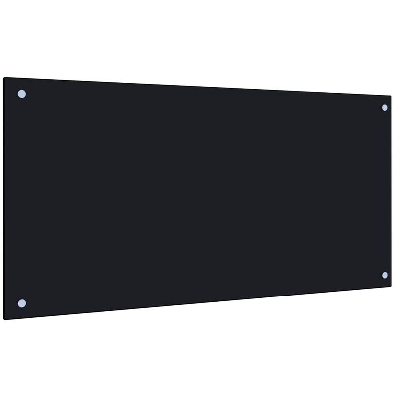 

Protector salpicaduras cocina vidrio templado negro 100x50 cm - Negro