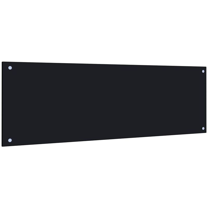 

Protector salpicaduras cocina vidrio templado negro 120x40 cm - Negro