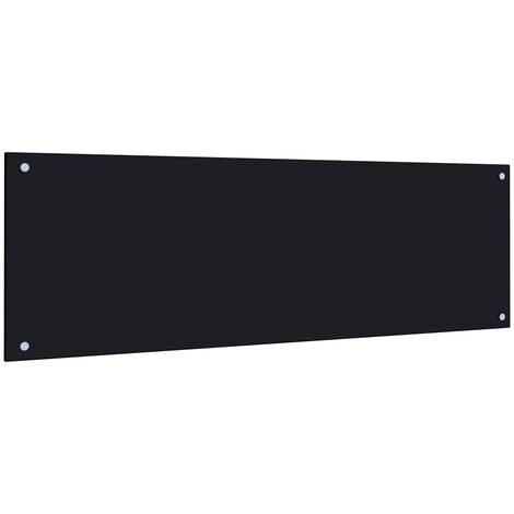 Protector salpicaduras cocina vidrio templado negro 120x40 cm