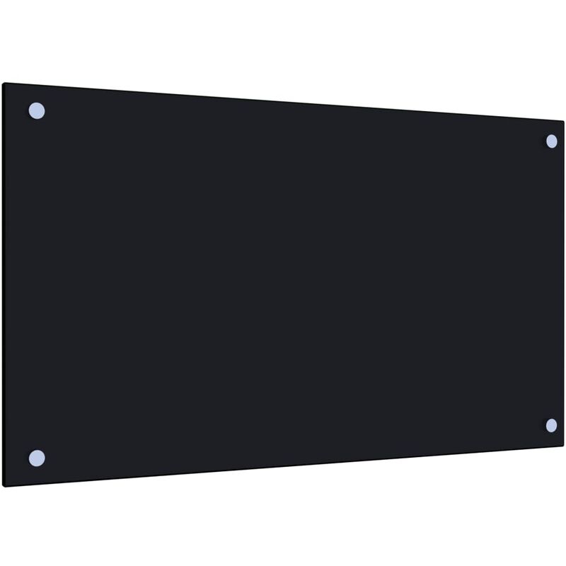 

Protector salpicaduras cocina vidrio templado negro 70x40 cm - Negro