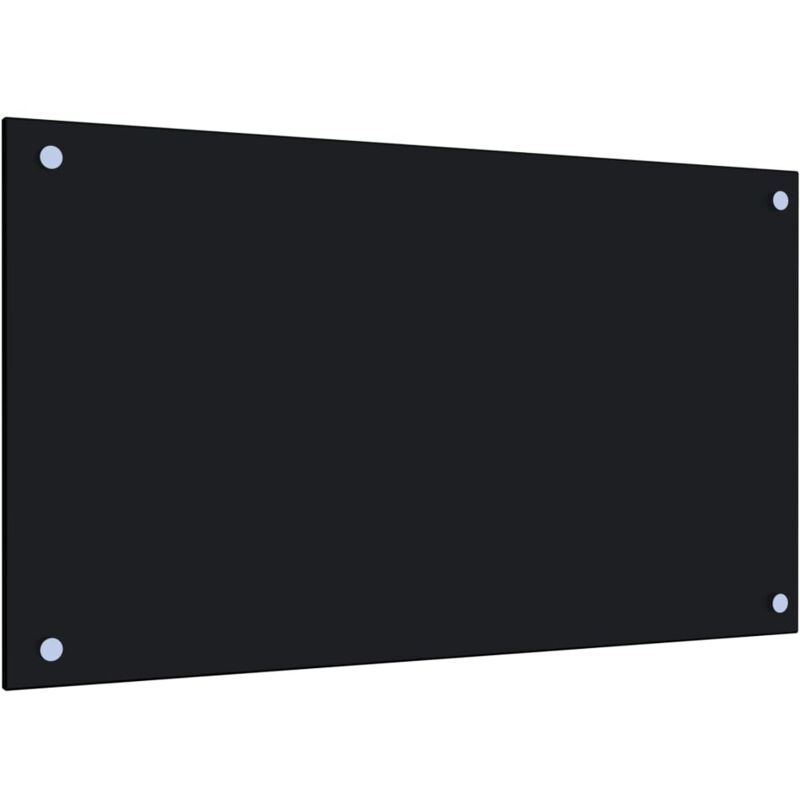 

Protector salpicaduras cocina vidrio templado negro 70x40 cm - Negro - Vidaxl