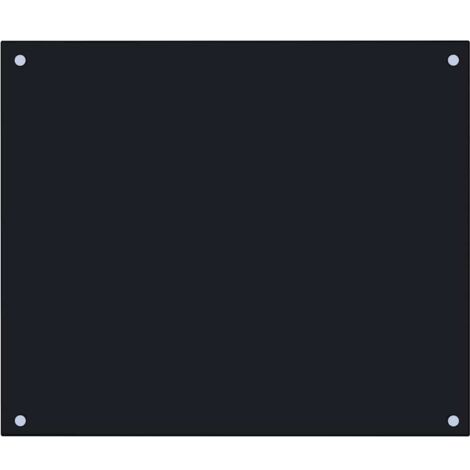 Protector salpicaduras cocina vidrio templado negro 70x60 cm