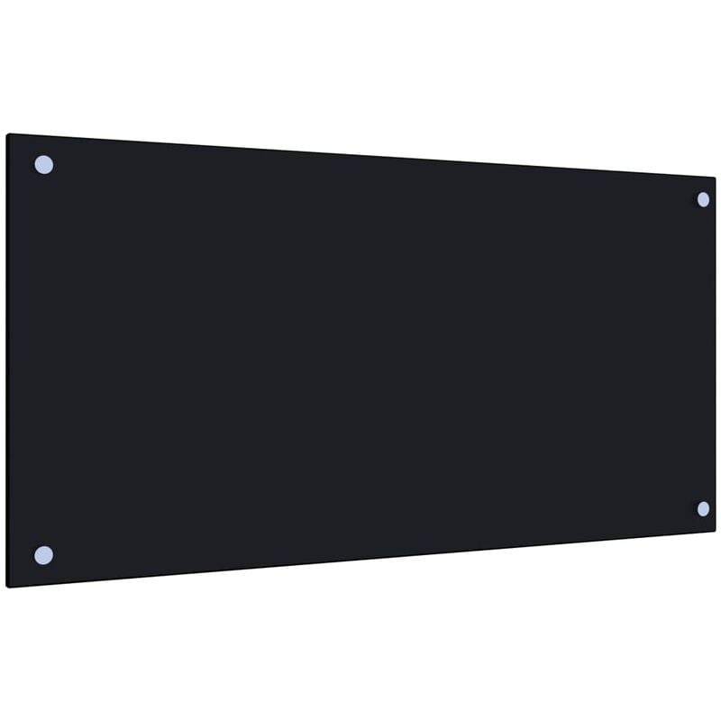 

Protector salpicaduras cocina vidrio templado negro 80x40 cm - Negro