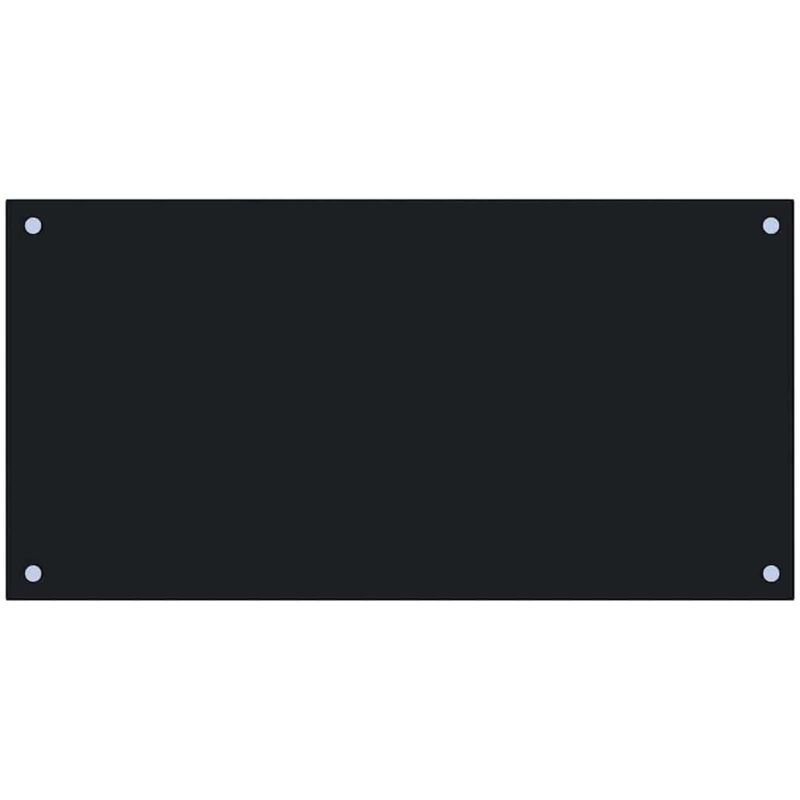 

Vidaxl - Protector salpicaduras cocina vidrio templado negro 80x40 cm - Negro