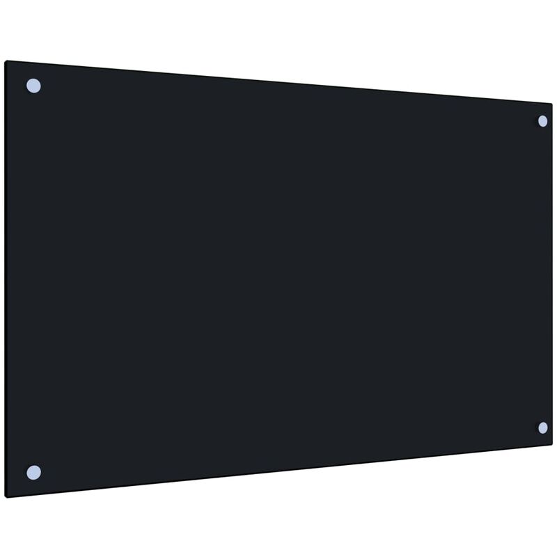 

Protector salpicaduras cocina vidrio templado negro 80x50 cm - Negro