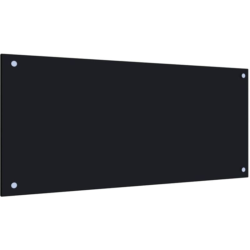 

Protector salpicaduras cocina vidrio templado negro 90x40 cm - Negro