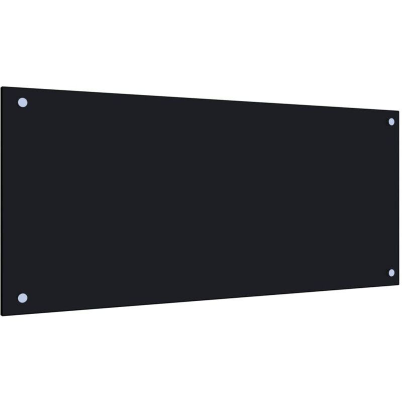 

vidaXL Protector salpicaduras cocina vidrio templado negro 90x40 cm - Negro