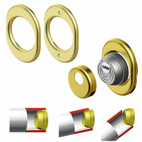 Protector sferik BDS68 per serratura Atra oro lucido - ottone alta sicurezza