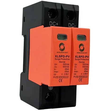 Protector Sobretensiones DC 2P 500V 20KA-40KA     IluminaShop