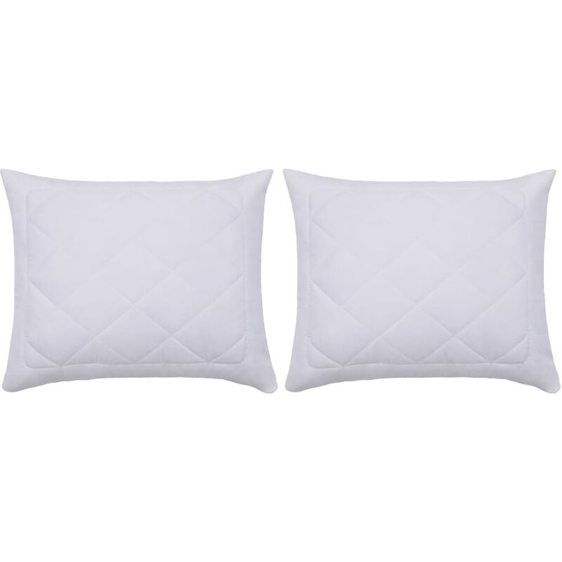 

Protectores de almohada 2 unidades blanco 80x80 cm