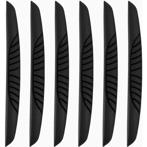 Protectores de borde de puerta de coche, adhesivo de goma negra (6 unidades)