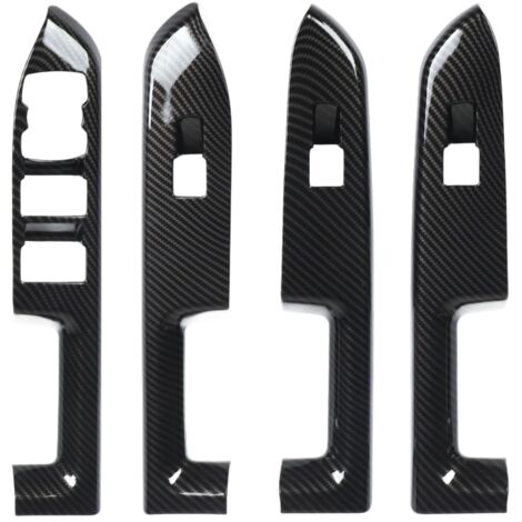 Protectores de botones de elevalunas eléctricos para Bronco Sport CX430 2021+ (4 unidades) - ABS estilo carbono