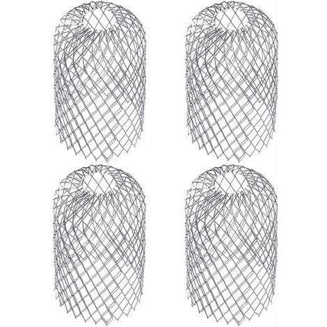 Protectores de canalones metálicos Crediri (paquete de 4), filtro expandible, filtro de hojas y protector de bajante.
