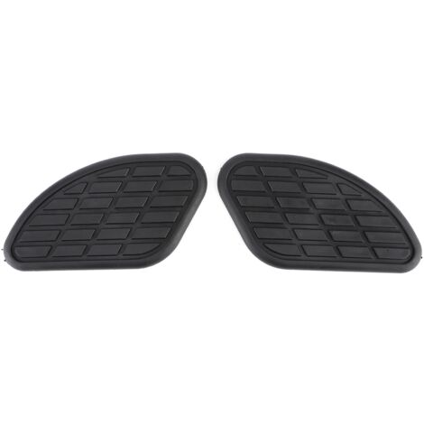 Protectores de depósito de motocicleta Protectores antideslizantes vintage 2 agarres de goma para las rodillas Negro