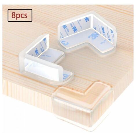 Protectores de esquinas (paquete de 8) transparentes, gel antiadherente resistente, ideal para niños, protege a los niños de lesiones en la cabeza al tocar mesas, muebles y esquinas afiladas.
