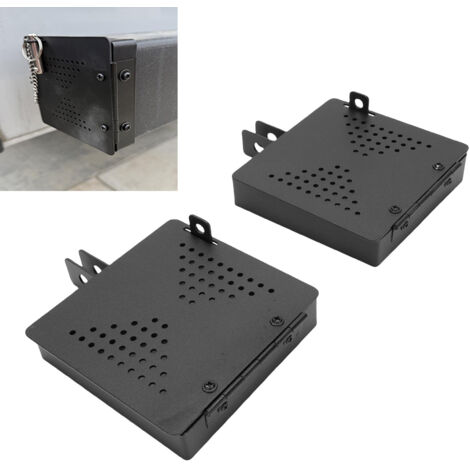 Protectores de parachoques de hierro para autocaravanas – 2 juegos para parachoques cuadrados de 4 pulgadas – protección para el tubo de drenaje y el espacio de almacenamiento