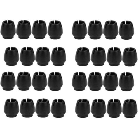 Protectores de patas de silla para muebles, protectores de patas de silla, tapones de goma para patas de silla, protectores redondos para patas de silla, 12-17 mm (negros), 32 piezas