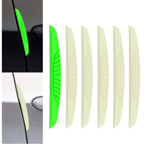 Protectores de puerta de coche premium KZQ, paquete de 6, protectores de borde de goma negros