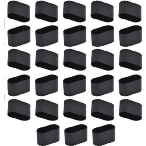 Protectores de silicona para patas de sillas – 28 unidades, forma rectangular y ovalada, protección antideslizante para suelos duros.