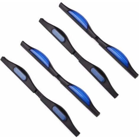 protectores para puertas de coche: protectores reflectantes para puertas de coche, protectores de borde de puerta para espejo retrovisor de automóviles - Azul + Negro