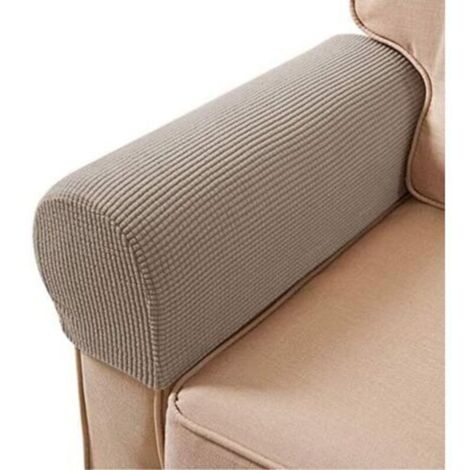 Protège-accoudoirs de canapé pour fauteuils, canapés, antidérapant, 2PCS/Set housses d'accoudoirs en polaire premium extensibles protecteur