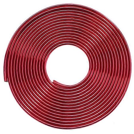 Protège-bordure de porte universelle U anticollision, bande de protection pare-chocs pour carrosserie arrière, garniture rouge 8 mètres.