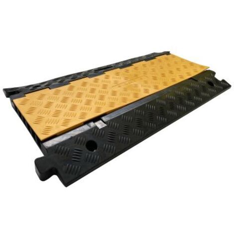 Protège câble RS PRO, Ø interne: 25mm, long. 910mm, Caoutchouc Noir/Jaune ( Prix pour 1 )