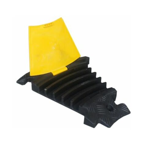 Protège câble RS PRO, Ø interne: 34mm, long. 200mm, Caoutchouc Noir/Jaune ( Prix pour 1 )