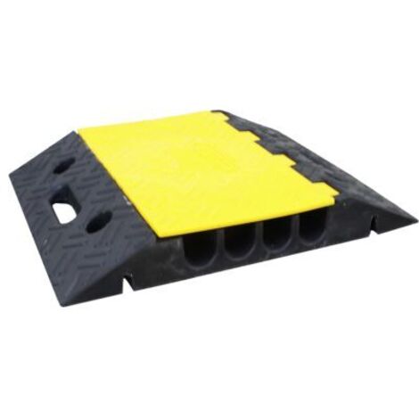 Protège câble RS PRO, Ø interne: 35mm, long. 500mm, Caoutchouc Noir/Jaune ( Prix pour 1 )