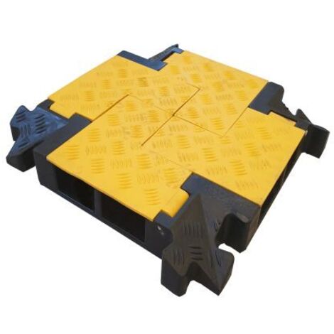 Protège câble RS PRO, Ø interne: 38 x 35mm, long. 250mm, Caoutchouc Noir/Jaune ( Prix pour 1 )