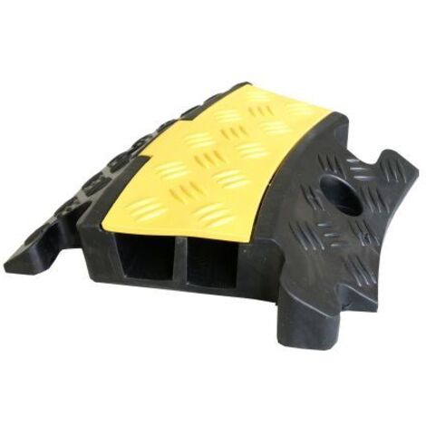 Protège câble RS PRO, Ø interne: 38 x 35mm, long. 250mm, Caoutchouc Noir/Jaune ( Prix pour 1 )