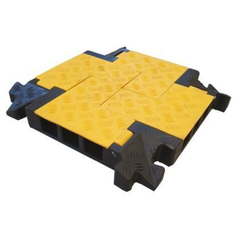 Protège câble RS PRO, Ø interne: 58 x 52mm, long. 500mm, Caoutchouc Noir/Jaune ( Prix pour 1 )