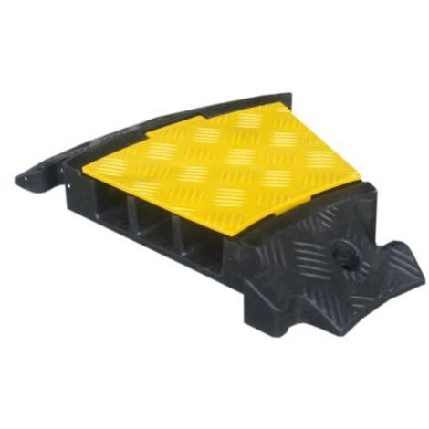 Protège câble RS PRO, Ø interne: 58 x 52mm, long. 600mm, Caoutchouc Noir/Jaune ( Prix pour 1 )