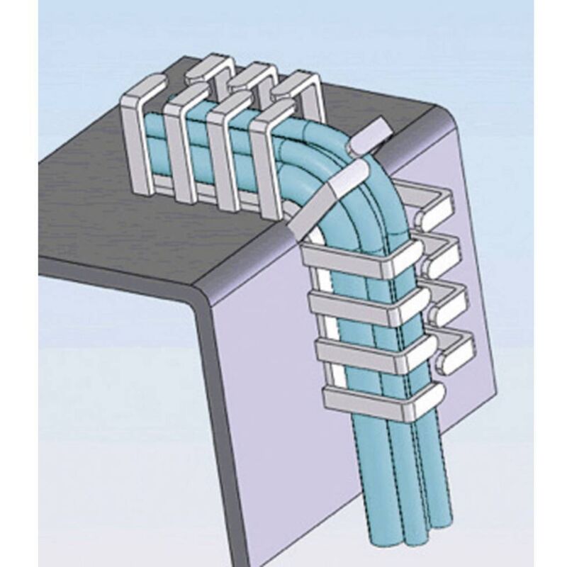 Richco RX1616-4 Cable Bridge Guide Grey Flexible 90° Mounting Option