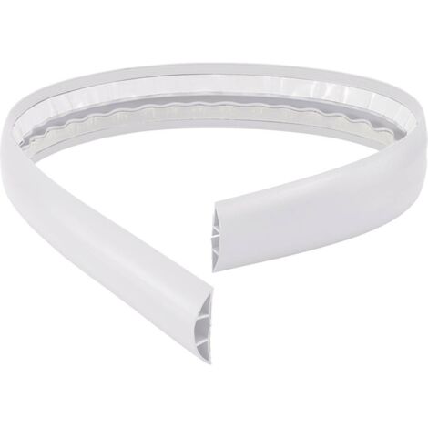Protège-câbles TRU COMPONENTS 1565440 PVC blanc Nombre de canaux: 1 1800 mm Contenu: 1.8 m