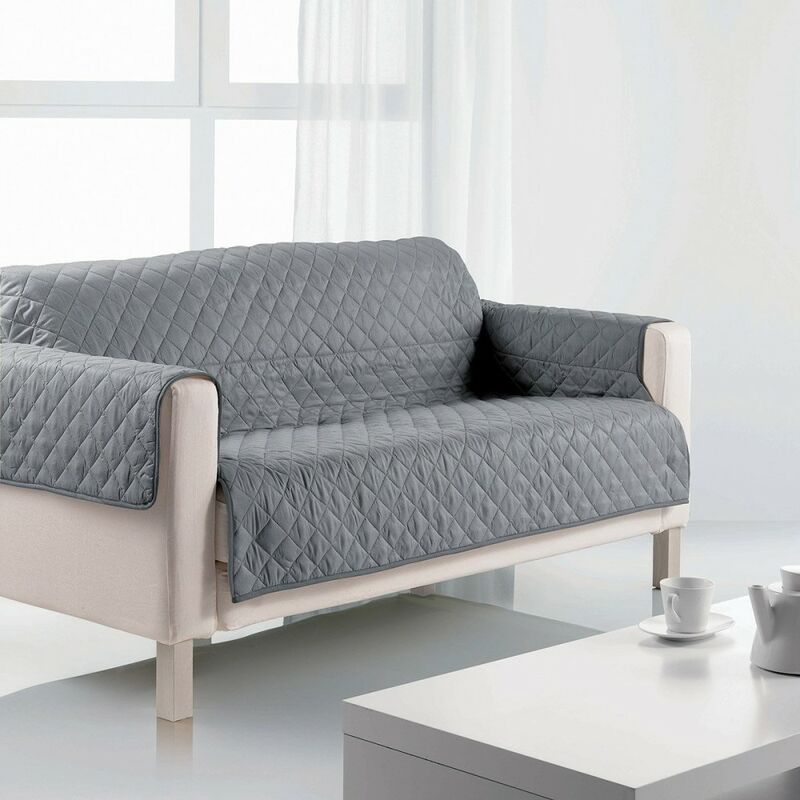 Atelier Du Coton - Protège canapé 2 places 175x210 cm gris Atelier Du Coton - Protège canapé 2 places 175x210 cm gris