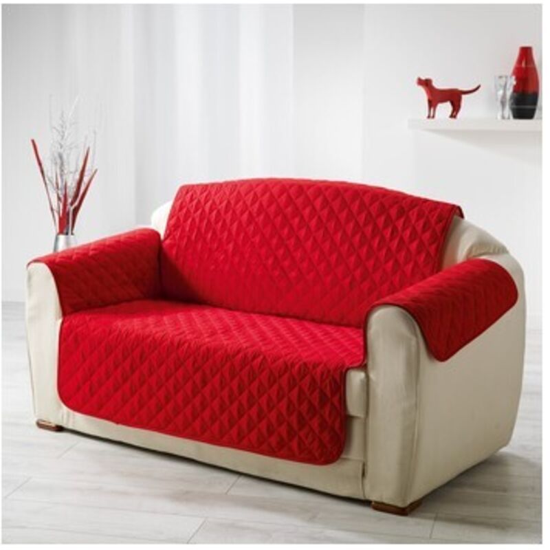Protège canapé matelassé - 279 x 179 cm - Rouge - Livraison gratuite Protège canapé matelassé - 279 x 179 cm - Rouge - Livraison gratuite