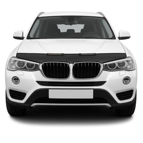 Protège Capot compatible avec BMW X3 F25 2010 à 2017, Bra de Capot Protection, Noir