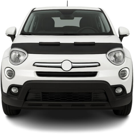 Protège Capot Compatible avec Fiat 500X 2015 à 2023, Bra de Capot Protection, Noir