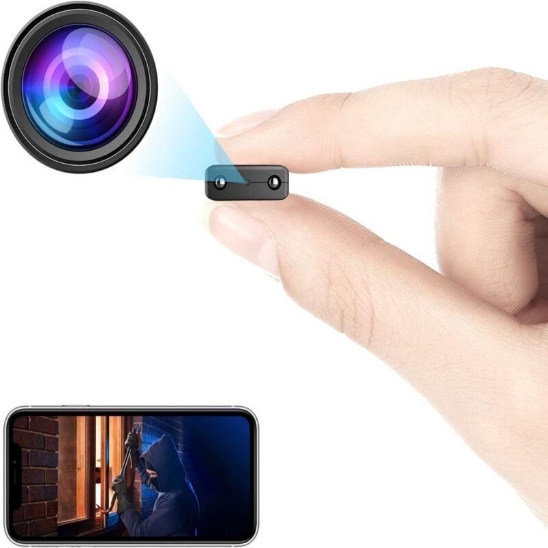 Mini Caméra Espion Cachée 1080p hd pour la Surveillance de Sécurité à Domicile - Sans Fil et Discrète.