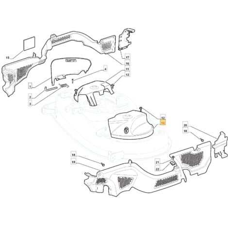 Protège-courroie pour tracteur de pelouse SX ORIGINAL STIGA 325600089/0