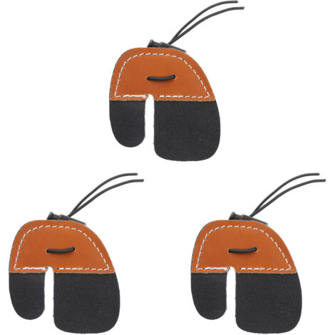 Protège-doigts en cuir PU épais pour tir à l'arc, 3 pièces double couche, protection main droite/gauche arcs classiques et recurve