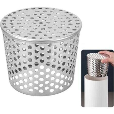 Protège-Gouttière en Acier Inoxydable 304 Extra-Solide pour Tuyaux de Descente PVC/Métal/Plastique - Installation Rapide Sans Outils