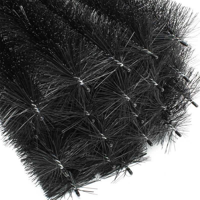 Protège-gouttière Lot de 10 (12m) - Protection contre feuilles, épines - Diamètre 10,5 cm - Noir