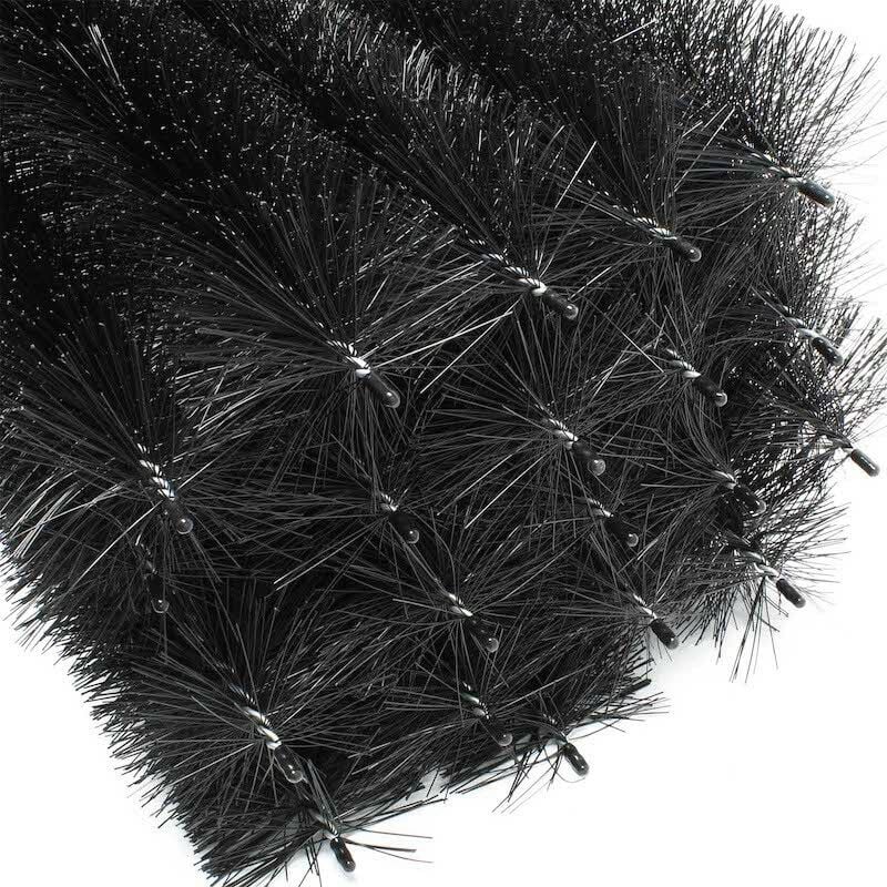 Protège-gouttière Lot de 10 (12m) - Protection contre feuilles, épines - Diamètre 8 cm - Noir
