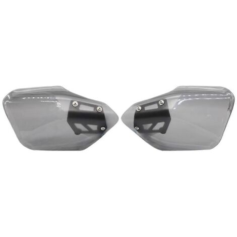 Protège-mains de moto avec déflecteur gris